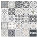 24pcs Stickers Carreaux Muraux - Stickers Carreaux Autocollant pour Cuisine Salon Salle De Bains Décor À La Maison Auto-Adhésif (15 * 15CM)