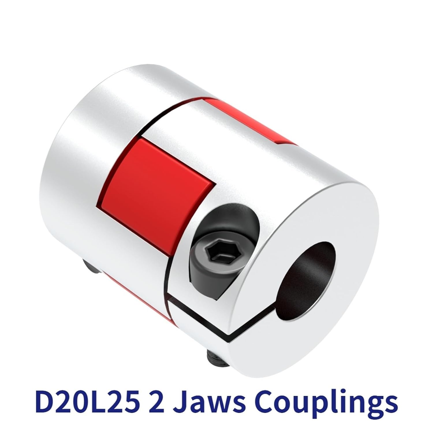 D20L25 5x8mm Spider Flexible Motor Coupler Aluminium 2 Jaws Coupling 3mm 4mm 5mm 6mm 6.35mm 7mm 10mm 1Pcs(10x10)