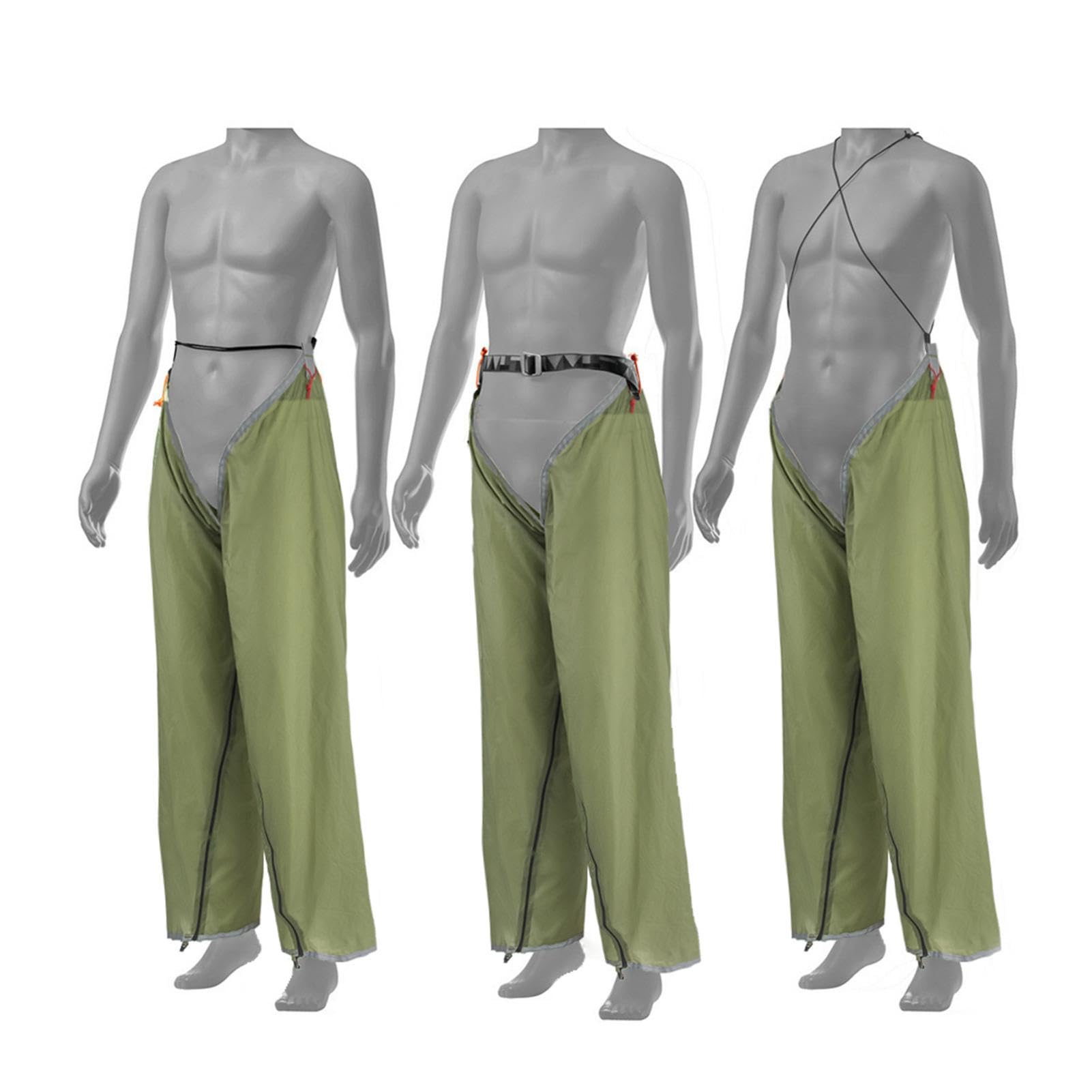Pantalones de lluvia con cremallera | Pantalones de lluvia impermeables con cremallera | Pantalones de lluvia ligeros divididos, pantalones de lluvia para exteriores para días lluviosos