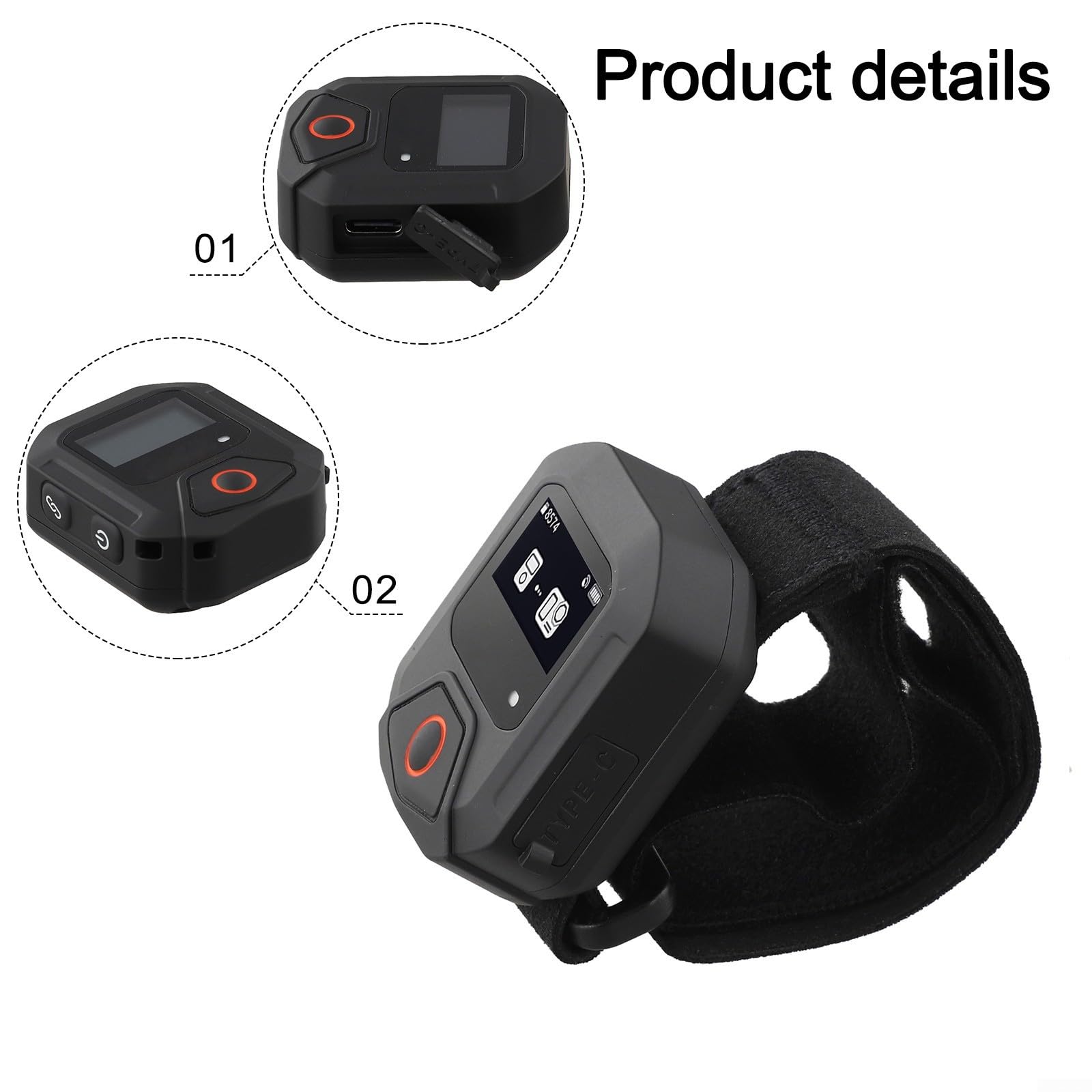Mando a distancia GPS para Insta360 X5, pantalla de monitoreo en tiempo real, seguimiento de largo alcance de 25 m, funda impermeable ABS para cámara de acción y aventuras