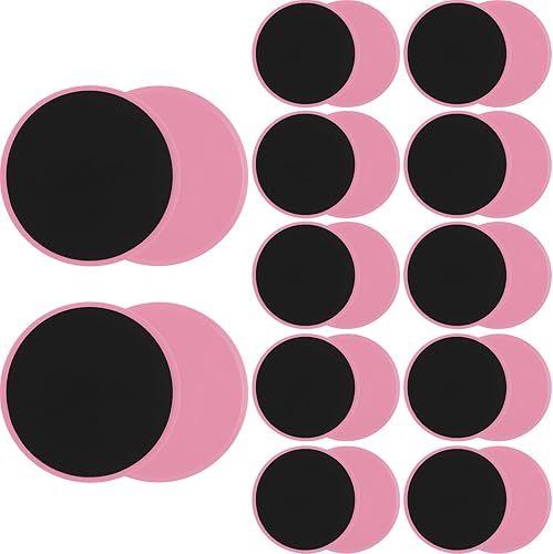 Miniatura 25 de Wettarn 24 unidades de deslizadores de núcleo para entrenar ejercicio abdominal, discos deslizantes de entrenamiento de doble cara, deslizadores