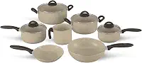 Brinox - Jogo de Panelas 7 Peças Ceramic Life Suprema - Vanilla