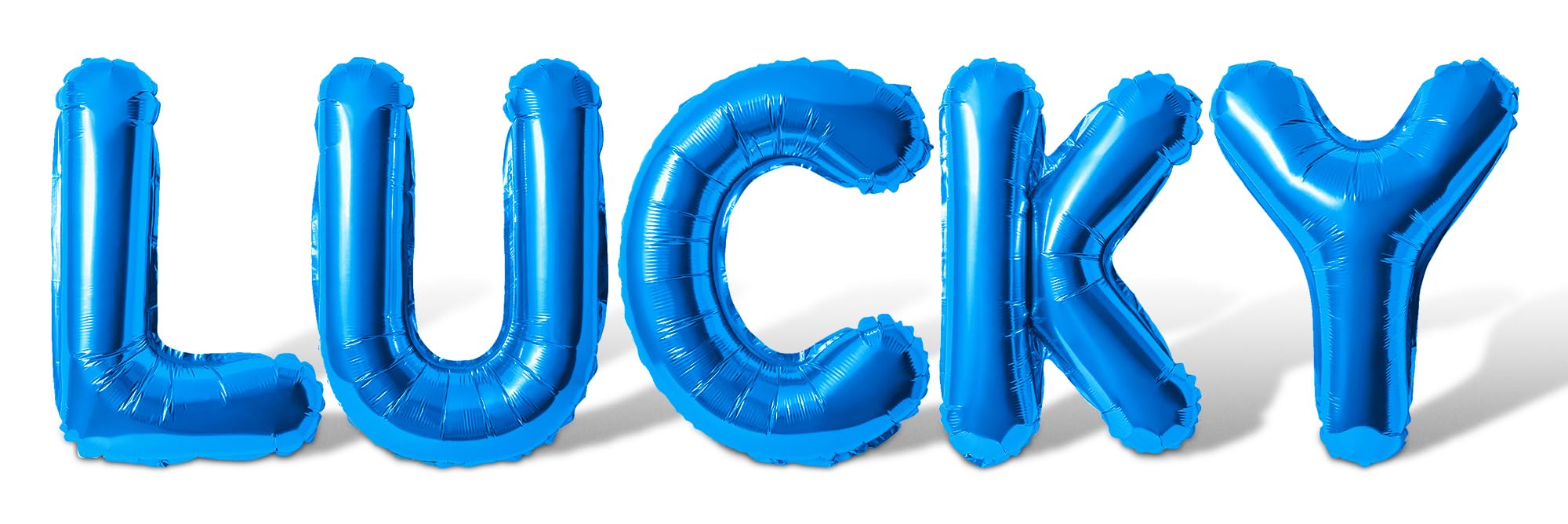 Letter Balloons - LUCKY 16" Inch Alphabet Letters Foil Mylar Balloon St Patricks Day Banner (Blue)