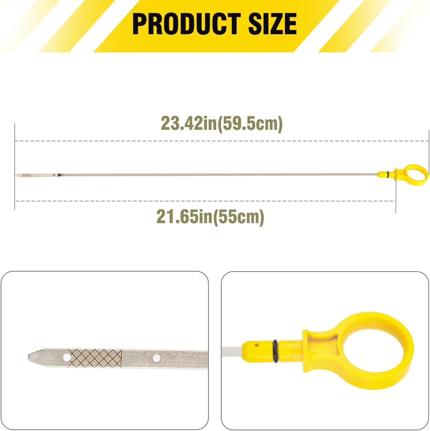 Engine Oil Dipstick Replacement OEM#CJ5Z-6750-A Compatible with Ford Escape Edge Explorer Focus Fusion Taurus Lincoln MKC MKZ 2.0L Ecoboost Engines Fluid Oil Level Dipstick