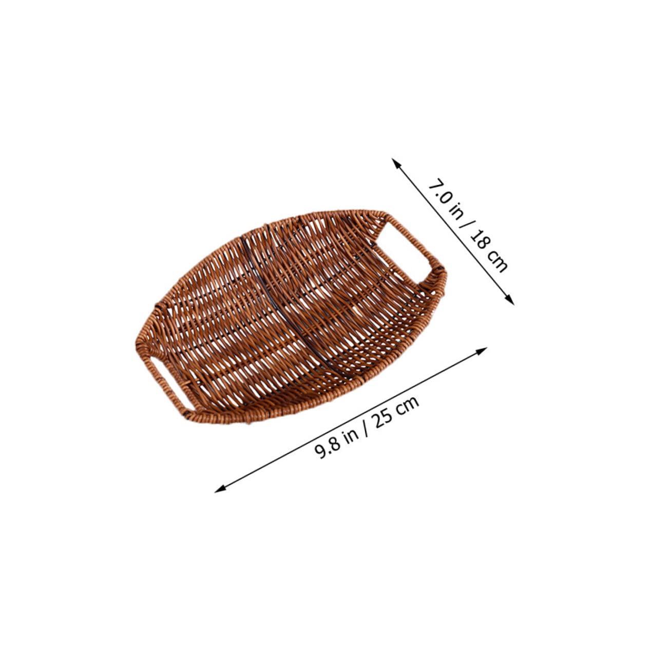 Decorative Fruit Basket Portable Woven Snacks Basket for Kitchen Family Use Imitation Rattan Design Smooth Finish for Fruits and Bread Home Decor
