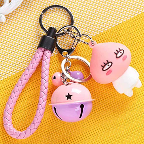 arret Middleton significant Funny Korean cartoon key rings Bells Key pendant cute car decoration key chain(None H02)