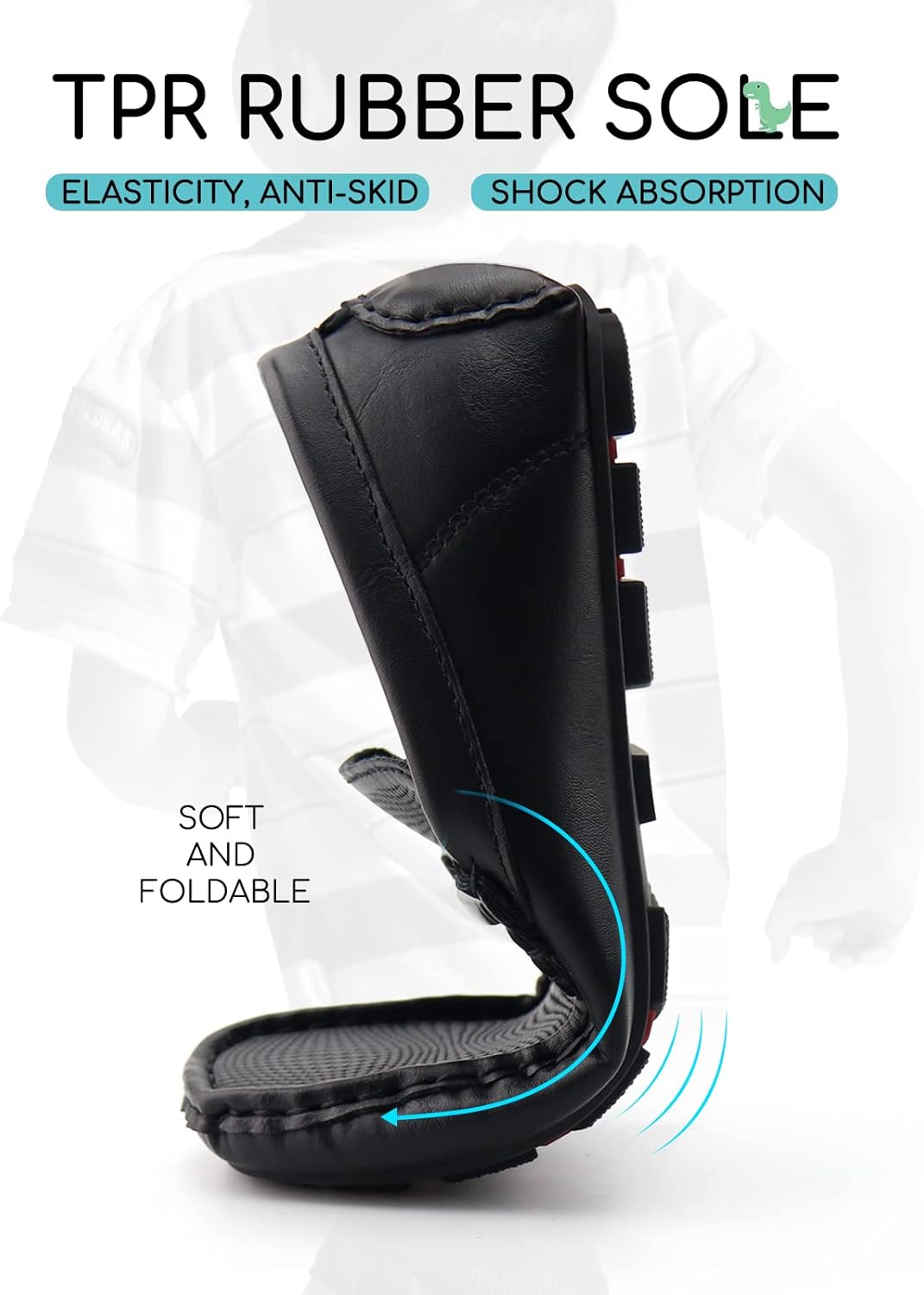 JABASIC Kids Penny Loafer Casual Slip-On Moccasin Flats Boys Dress Shoes - Image 3