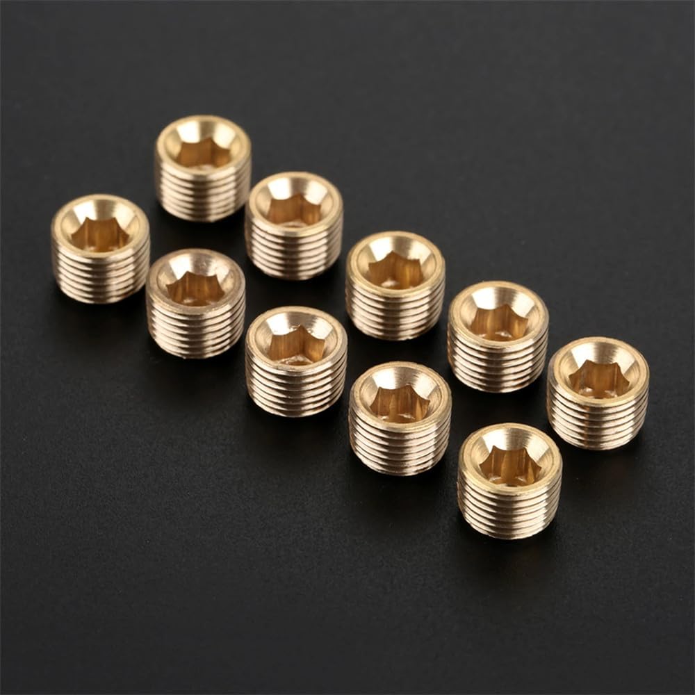 10 pezzi NPT 1/8" Filettatura interna esagonale Connettore per tubo in ottone Fissaggio meccanico
