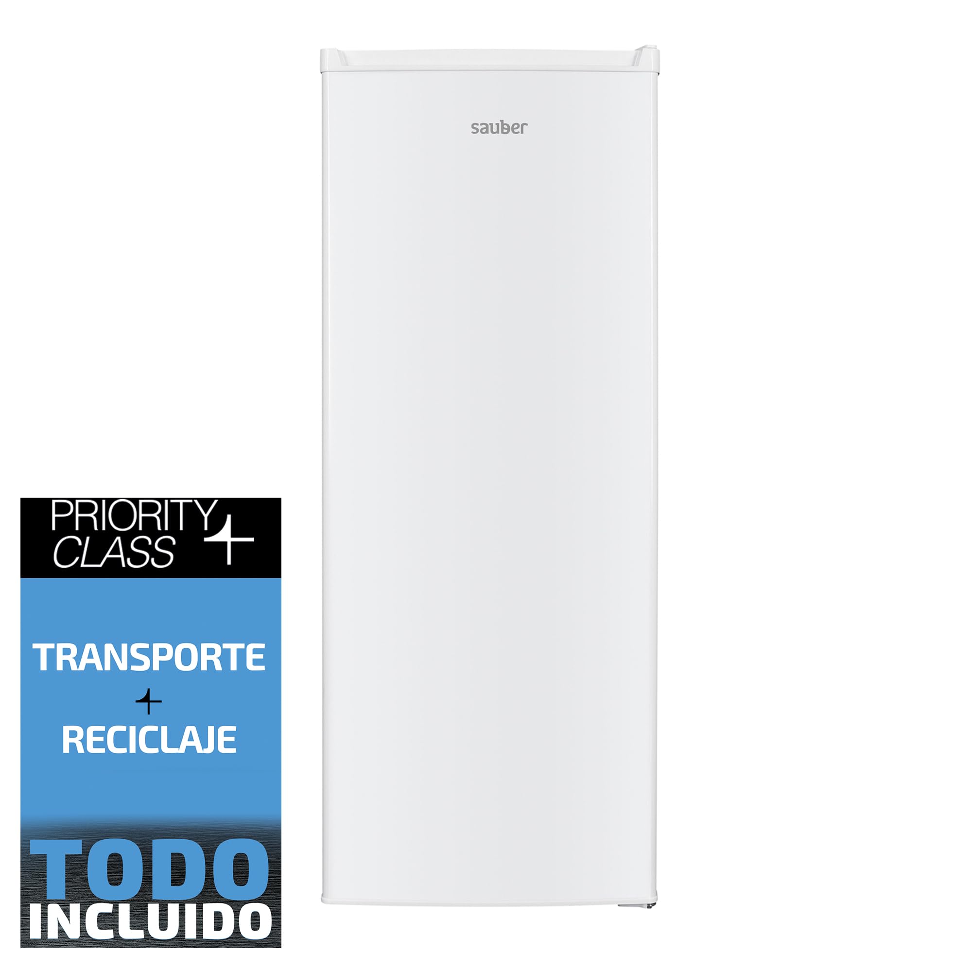 SAUBER, Frigorífico 1 puerta, SERIE 3-1F14326WH, E, 143 x 55 cm, 242 litros, Puerta Reversible, LED, Cajón Frutas y Verduras, Motor Inverter, ENTREGA Y RETIRADA USADO DOMICILIO