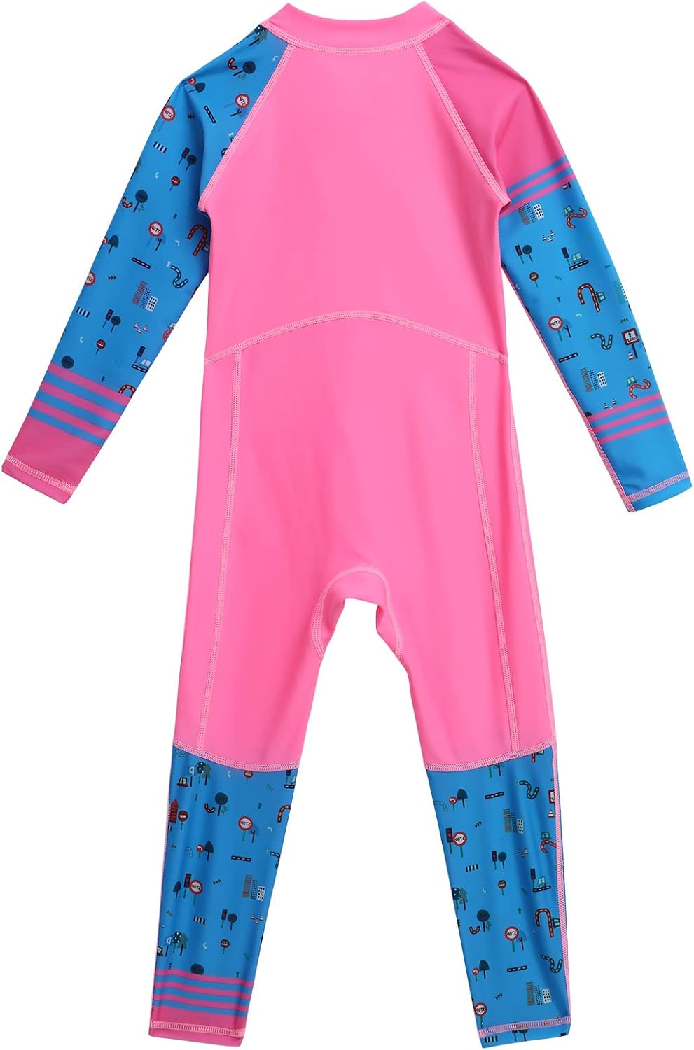 OBEEII Boys and Girls Full Body Swimsuit Long Sleeve Rash Guard Wetsuit Swimwear Front Zipper One Piece Bathing Suit