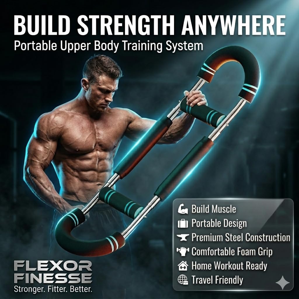 Twister Arm Trainer, 30-120 lbs Adjustable Twister Arm Chest Exerciser & Poster for Men & Women, Detachable Power Twister Home Fitness Equipment for Enhancing Upper Body Muscle