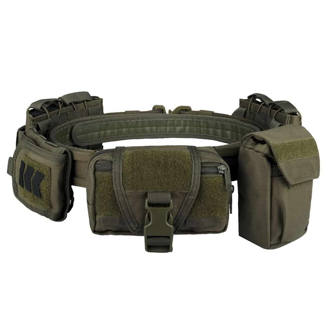 Taktischer Gürtel mit 5-teiligem Zubehörset – Verstellbar & Abnehmbar – Nylon-Gurt mit Magazintasche, Multifunktionstasche, Klapptasche & Erste-Hilfe-Beutel – für Paintball & Airsoft