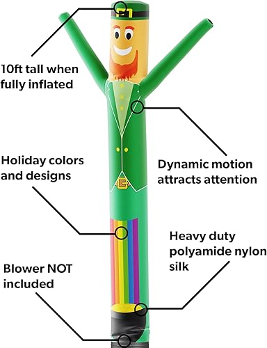 Miniatura 2 de LookOurWay Air Dancers - Tubo inflable para hombre  10 pies de alto para promoción de negocios (soplador no incluido), temática del día de San
