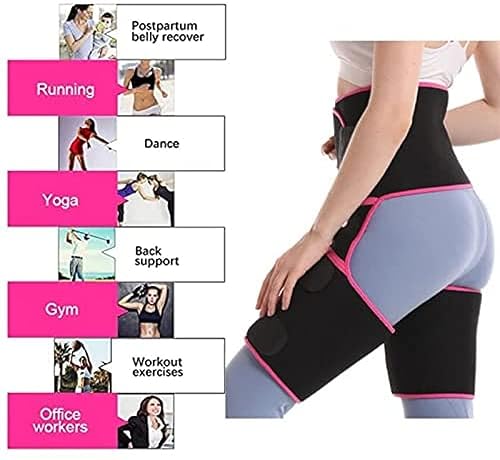 Miniatura 5 de Soporte de ingle de cadera para hombres y mujeres, manga de compresión de muslo, correa de lesiones para tensión muscular tirada para aliviar