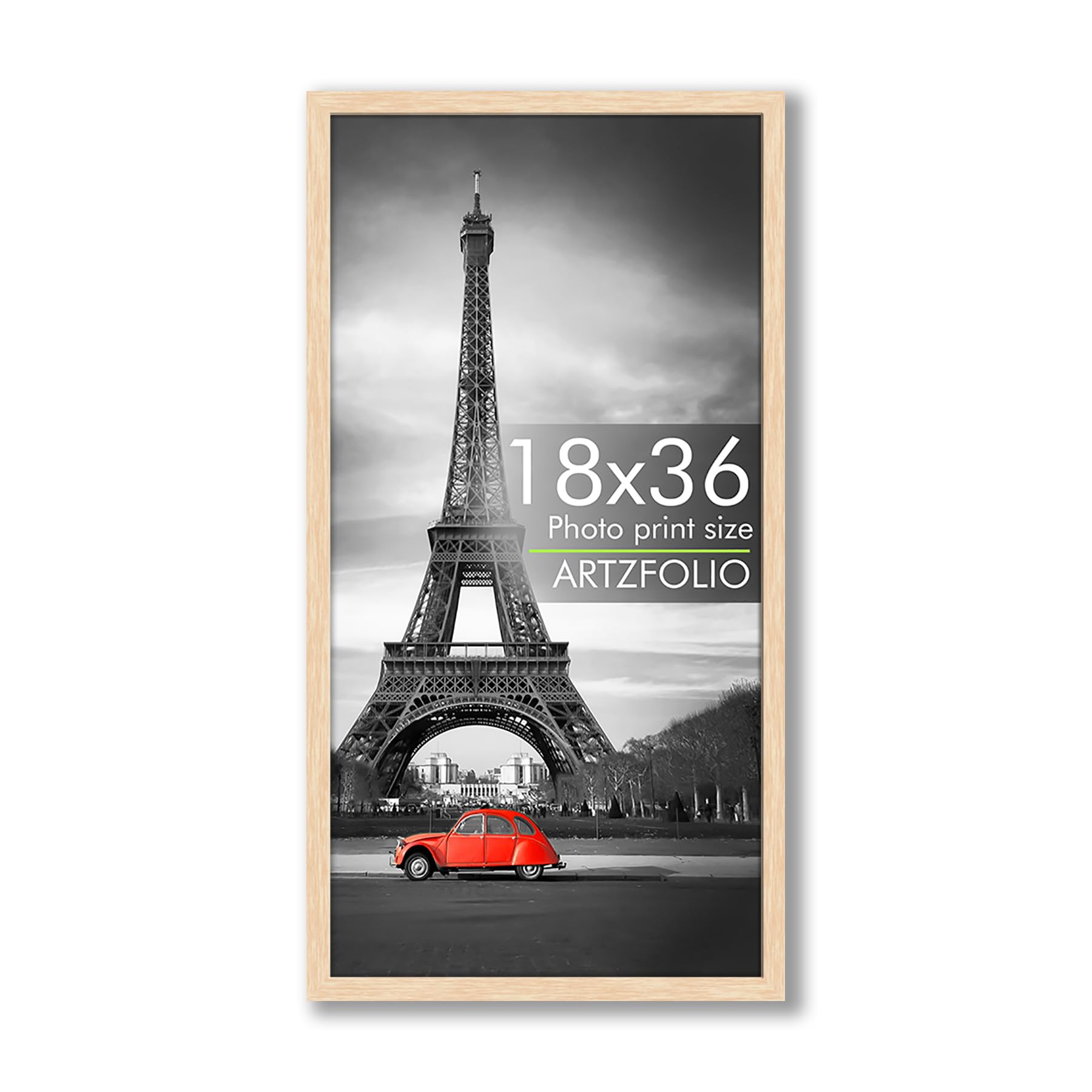 ArtzFolio Wall Photo Frame D576 | Extra Large Size Wall Photo Frames | Big Oversize Picture Frames Bedroom, Home & Office | Natural Brown | 18x36 inch (46x91 cms)