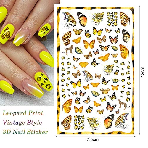 ZOYLINK Adesivo per Unghie a Farfalla Adesivo per