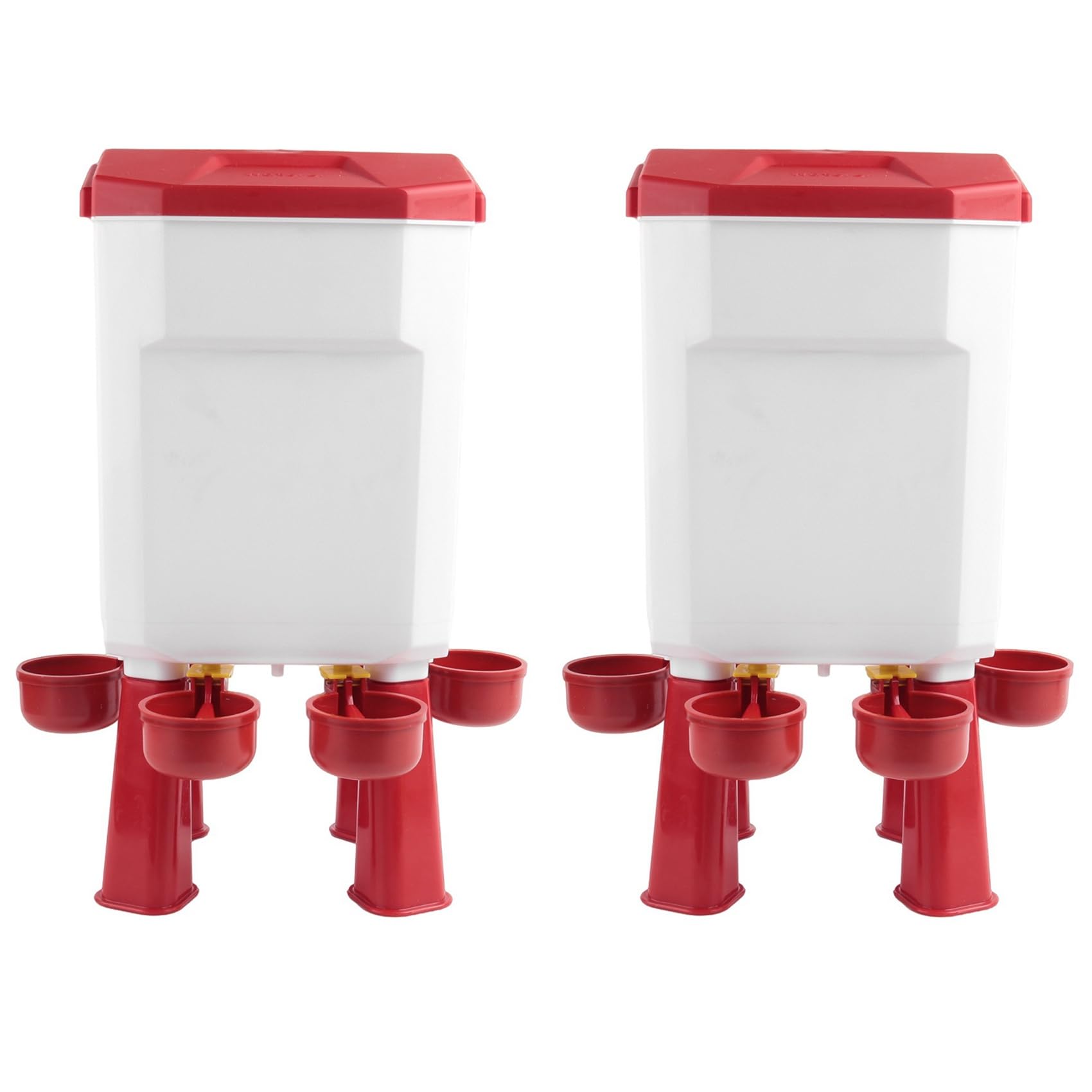 2X Bebedero Colgante para Pollos, Bebedero de Plástico para de Corral, Patas Desmontables para Pollos, Pavos, Gansos, Patos y Palomas, 7 L