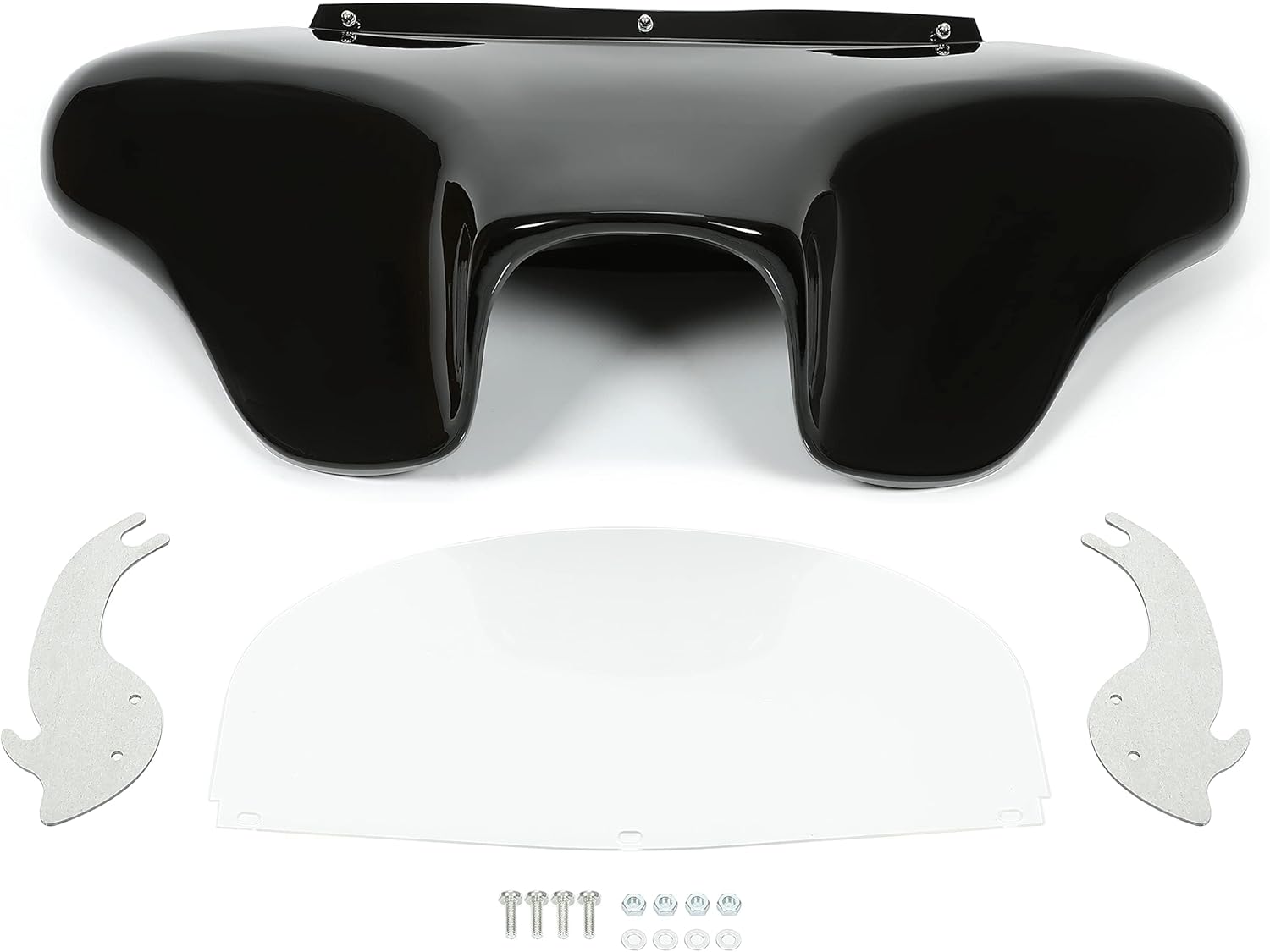 KUAFU Batwing Fairing Compatible with 1986-2015 Harley Davidson FLSTN Heritage Softail Classic Deluxe Fat Boy w/Windshield 4 Speaker Front