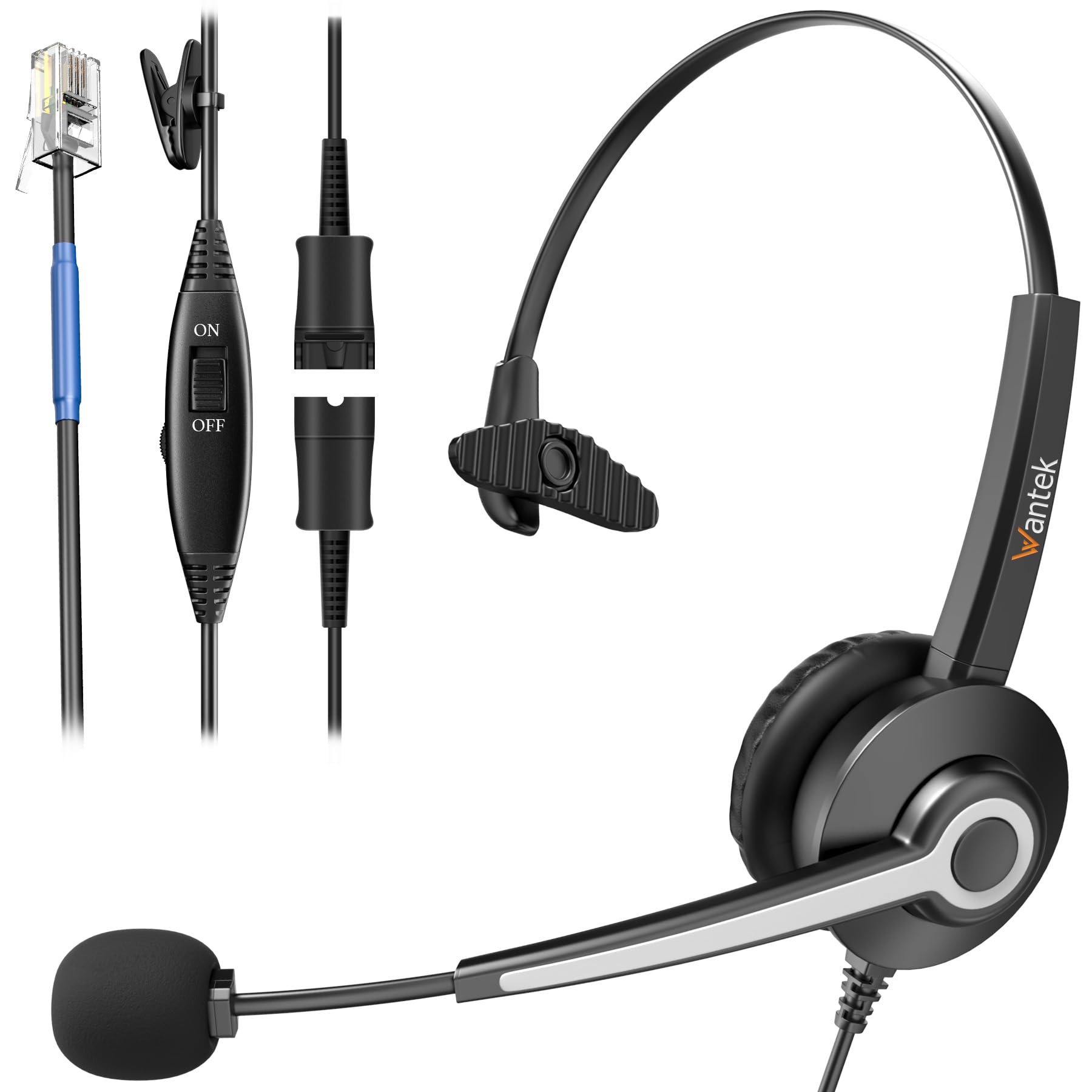 Cuffie Con Microfono Per Telefoni Cisco - Auricolare RJ9 Cancellazione Rumore Per Ufficio E Call Center - Foto 6