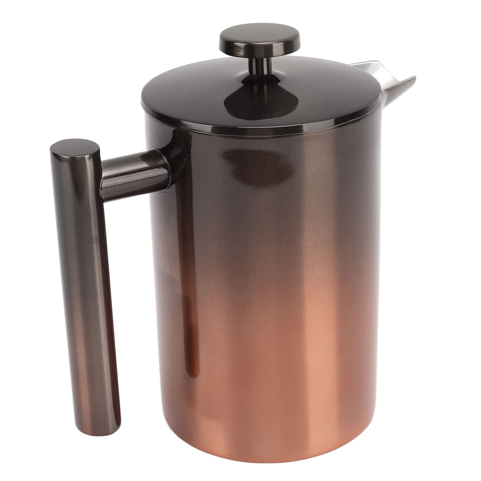 Cryfokt Macchina per tè e caffè French Press Resistente Alla Ruggine con Struttura a Doppia Parete per gli Appassionati di caffè Caldo, Acciaio Inossidabile 304 (800 ml)