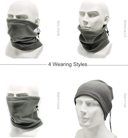 Mascarilla Para Rostro Y Cuello De Tejido Polar Pesado Para Clima Frío