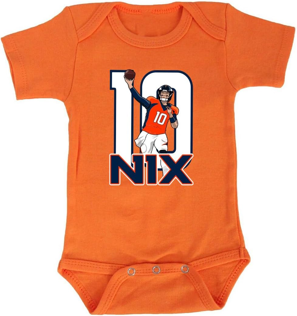 Bo Nix 10 Denver Baby 1 Piece Short Sleeve