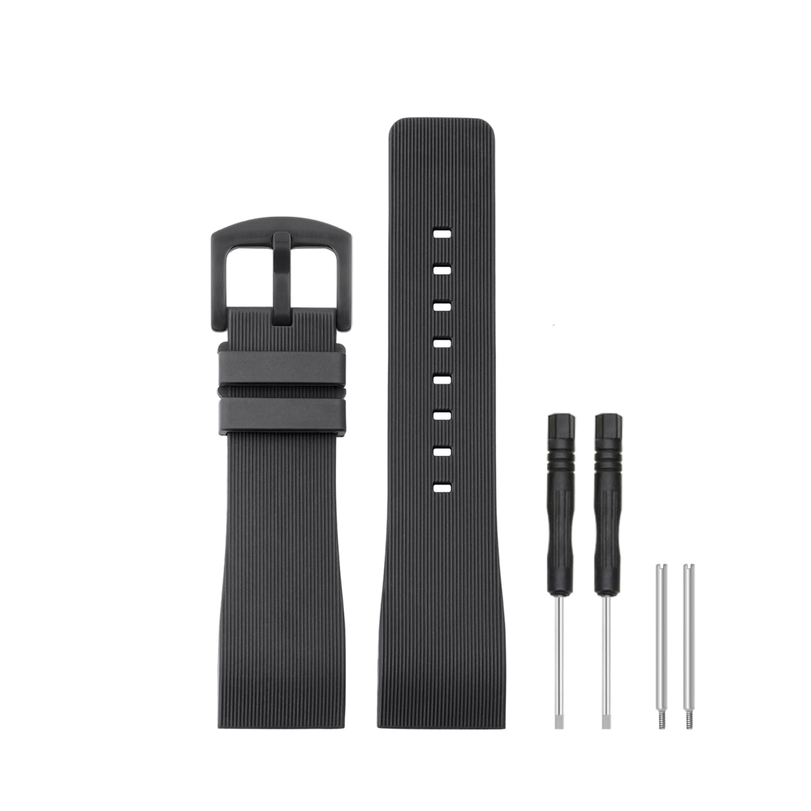 Bracelet de rechange en caoutchouc de silicone souple compatible avec montre Cartier de 23 mm, pour Santos série 100, bleu