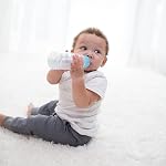 Dr. Brown's Options+ Bouteille étroite pour bébé Sippy Kit de démarrage de bouteille, simple, bleu, 8 Ounce