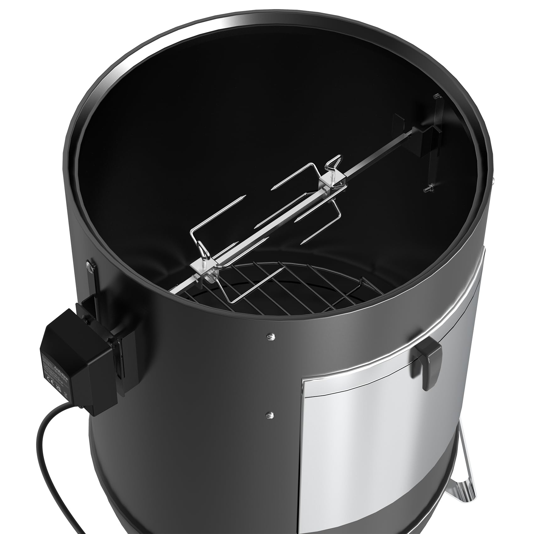 onlyfire BRK-6099 Girarrosto per Barbecue in Acciaio Inox per Weber WSM 57 cm Cooker, 220V - 240V