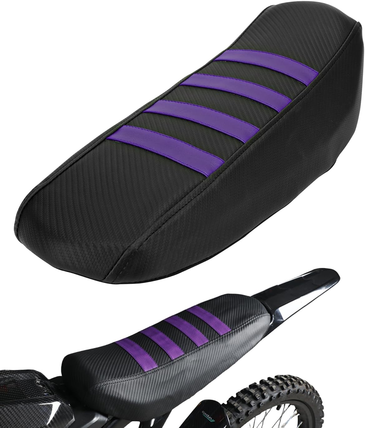 Dirt Bike Seat Cover Gripper Rubber Cover Seat for Sur Ron X/S Electric Dirt Bike, Purple
