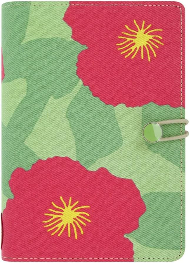 Filofax Cover Story Organizer, Personal Size, Primrose - Twill Canvas, Six Rings, Week-to-View Calendar Diary, Multilingual, 2025 (C022539-25)