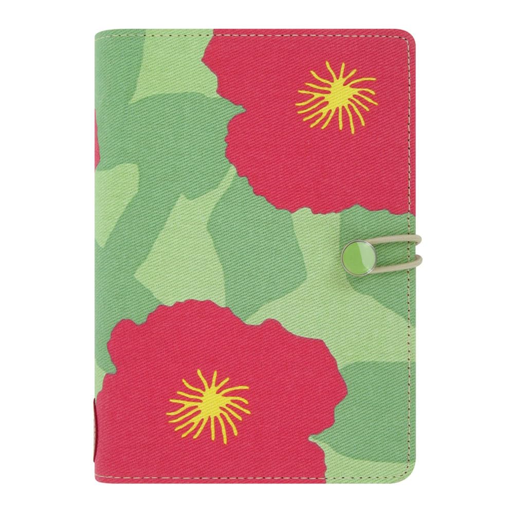 Filofax Cover Story Organizer, Personal Size, Primrose - Twill Canvas, Six Rings, Week-to-View Calendar Diary, Multilingual, 2025 (C022539-25)