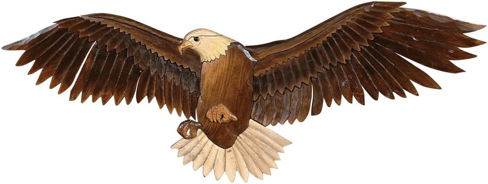 Gerson 24″ Wood Americana Eagle Wall Hanging