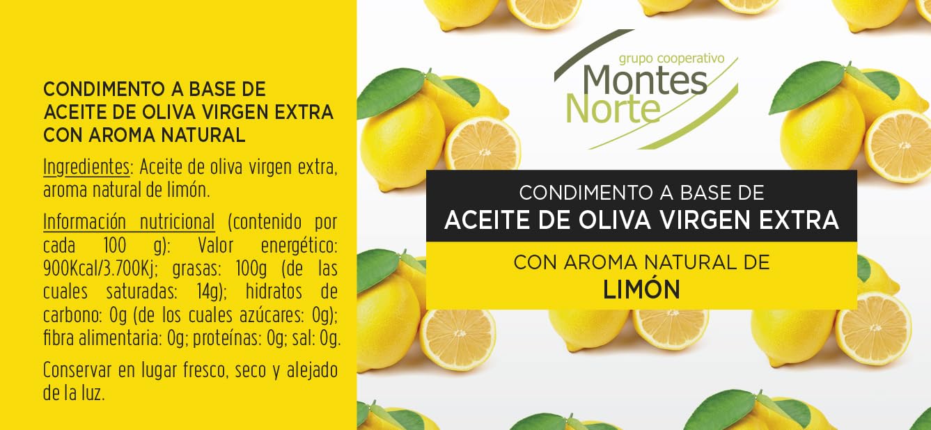 Condimentos a Base de Aceite de Oliva Virgen Extra Montes Norte, Pack de 7 Sabores x 100 ml