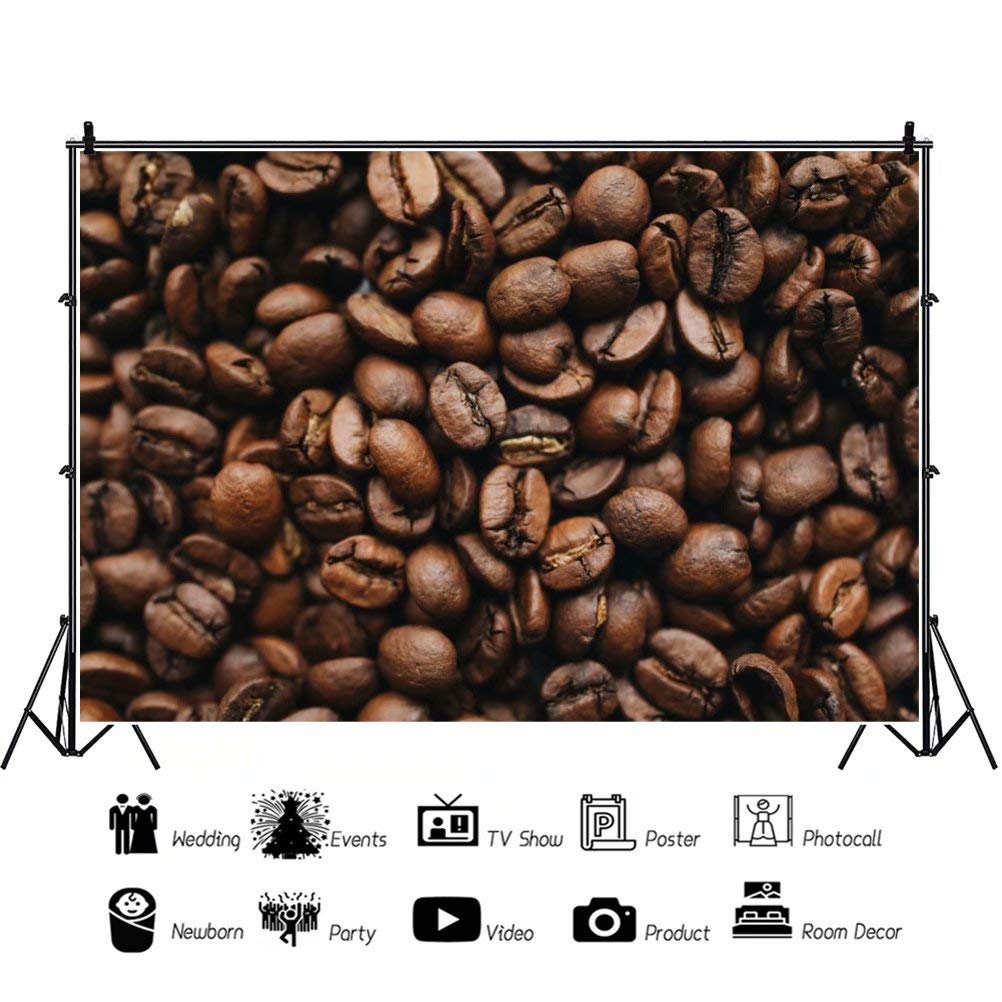 7x5ft Coffee Shop Photography Backdrop - Party Photo Booth Background Banner