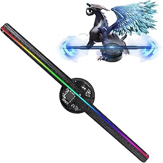 3D-Hologramm-Projektor-Lüfter, Auflösung 2000 x 224 – Projektor für Partys | Anzeige per Fernbedienung, 41,9 cm, für Bar und Geschäft, Weihnachten, Animation, Video-Bild, Halloween