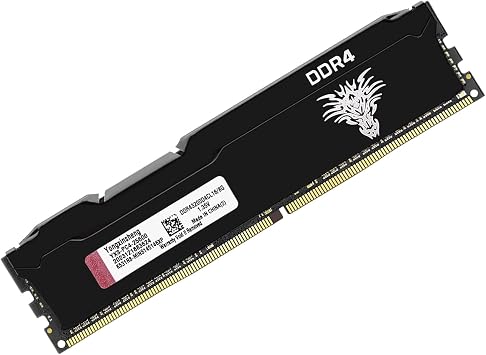 DDR4 3200MHz 8GB Desktop RAM PC4-25600 UDIMM Non-ECC Unbuffered 1.35V 288 Pin CL16 PC Computer Memory Upgrade Module Support XMP 2.0 Auto Overclocking Black