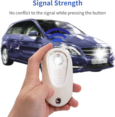 Miniatura 5 de OFFCURVE Funda para llavero con llavero para Mercedes Benz TPU Smart Key Case Protector para llave de automóvil Mercedes Benz Clase S Clase C