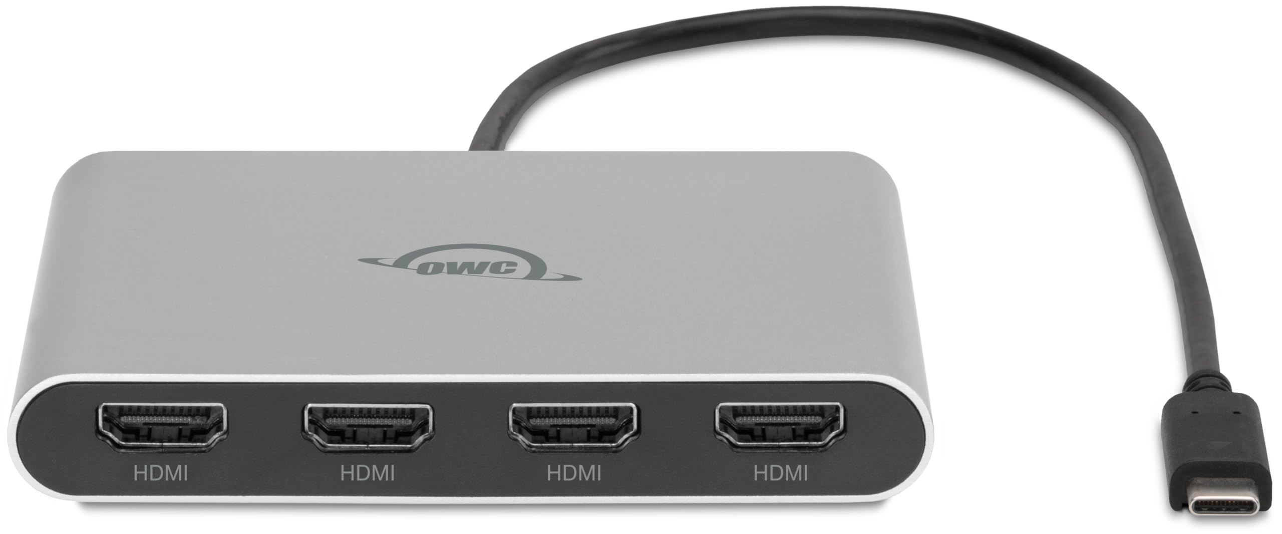OWC Adattatore USB-C Quad HDMI 4K con DisplayLink – 4 Monitor 4K @60Hz, Power Delivery 90W, Compatibile Mac M1/M2/M3/M4, PC, Chromebook – Plug & Play, Audio HDMI, Bus Powered