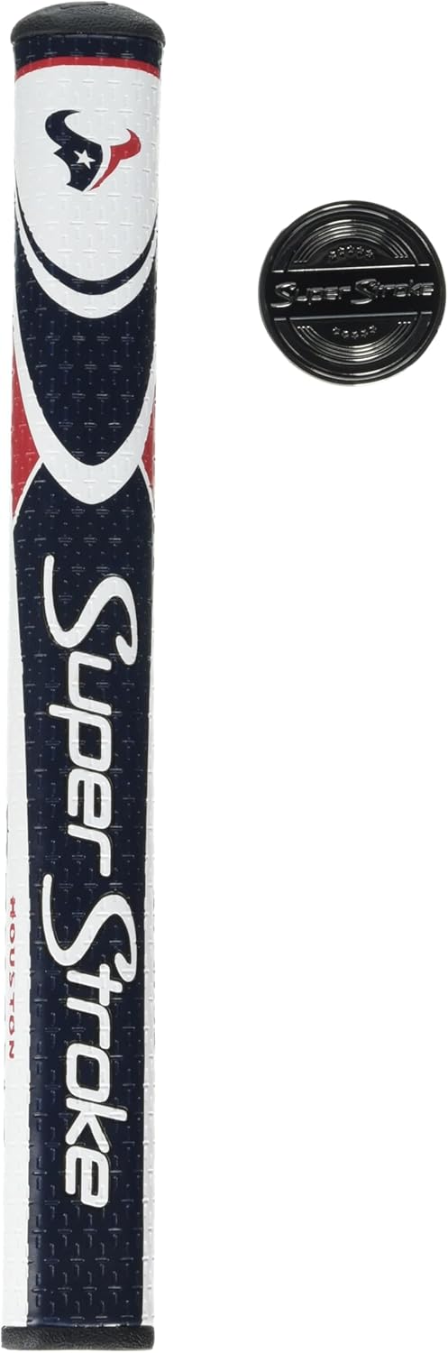 SuperStroke NFL Traxion Tour Golf Putter Grip, Detroit Lions (Standard) | Improves Feedback and Tackiness | Reduces Taper to Minimize Grip Pressure | Polyurethane Outer Layer