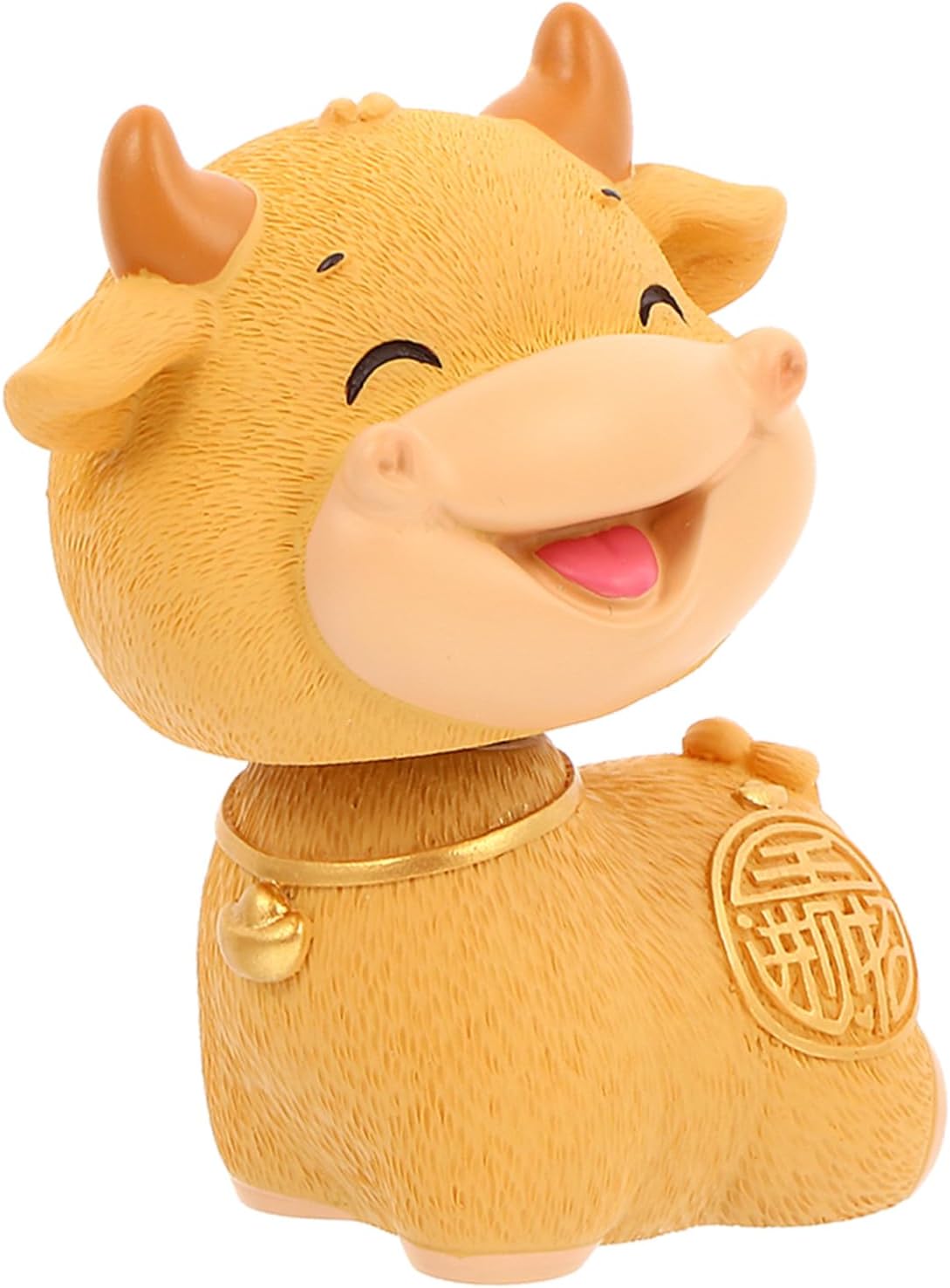 PRETYZOOM 1pc Calf Bobble Head Doll Cow Figure Figurine