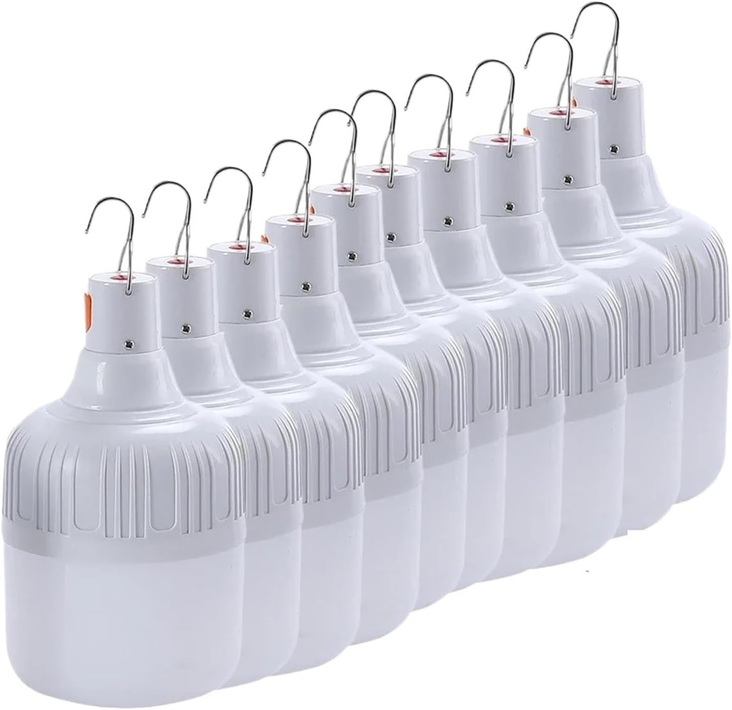 1-10PCS Portable Lanterns USB Rechargeable Market Emergency LED Lights 3 Modes Waterproof Outdoor BBQ Camping Tent(60W-Led Light-10pcs)