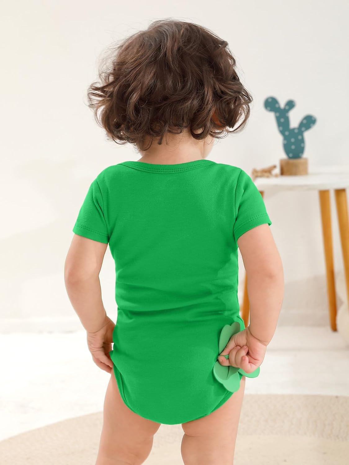 BesserBay Baby St Patricks 100% Cotton Short Sleeve Bodysuit Newborn Easter Day Bunny Outfit Lucky Irish Onesie 0-24 Months - Image 5