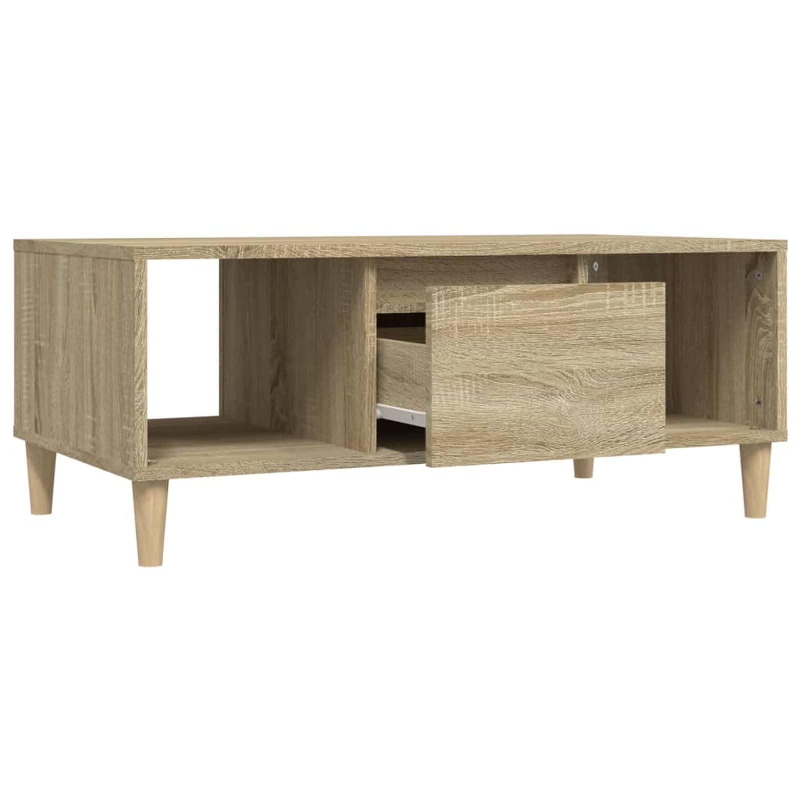 Homgoday Tavolino da caffè in rovere Sonoma, 90 x 50 x 36,5 cm, tavolino da tè per soggiorno, sala d'accoglienza degli ospiti, camera da letto e mobili da ufficio