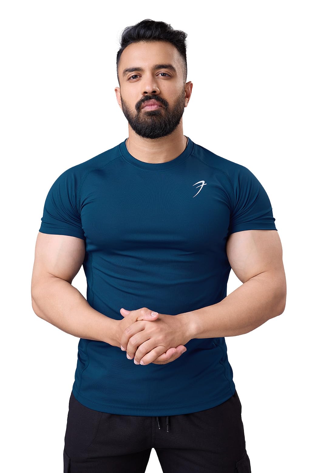 fuaark Men's Round Neck Slim Fit Gym Sports T-Shirt-picture-30