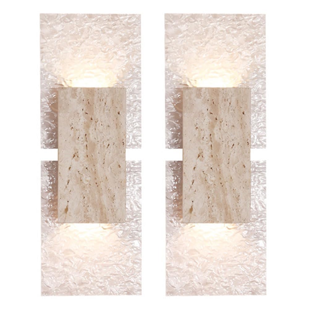 TRIVIDHA Creative Stone Wall Sconce Modern Square Acrylic Wall Light LED Warm Light Wall Lamp Indoor Bathroom Vanity Wall Sconce Lighting For Stairs Living Room Cafe Bar Hallway