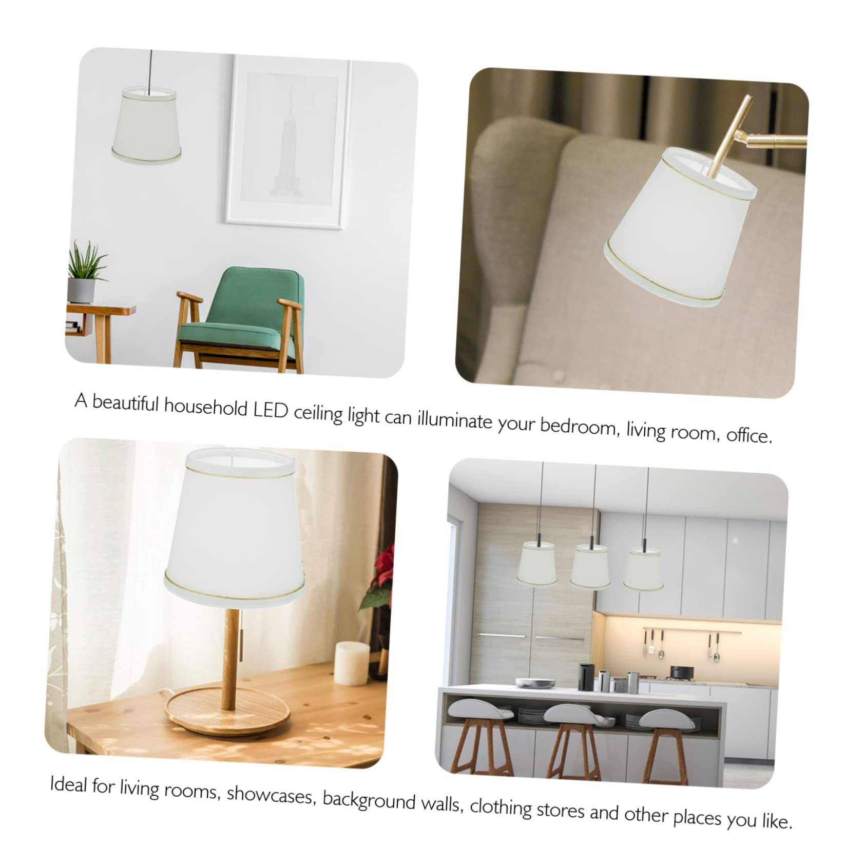 BUTIFULSIC Lampshade Cloth Modern Lamp Shade Decor Ceiling Lamp Shade Woven Design