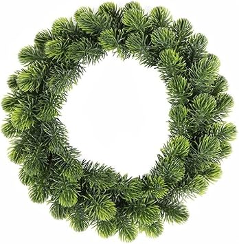 Artificial Spruce Wreath,Plain Christmas Wreath For Front Door, 30CM Artificial Spring Summer Wreath PVC Valentine Wreath For Farmhouse, Wedding, Home30CM