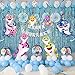 Tinabless Shark Hanging Swirl Decorations, 30 Ct Little Shark Birthday Party Decorations for Shark Theme Birthday Baby Shower Festival Party, Kids Shark Party Supplies