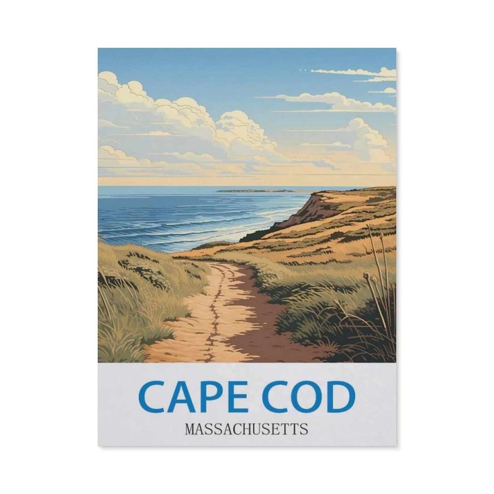 BEAYODKP 5D Diamond Painting，Cape Cod Massachusetts，Diamond Embroidery Cross Stitch（50 x 60 cm/19.68 x 23.62 inches）-CM85
